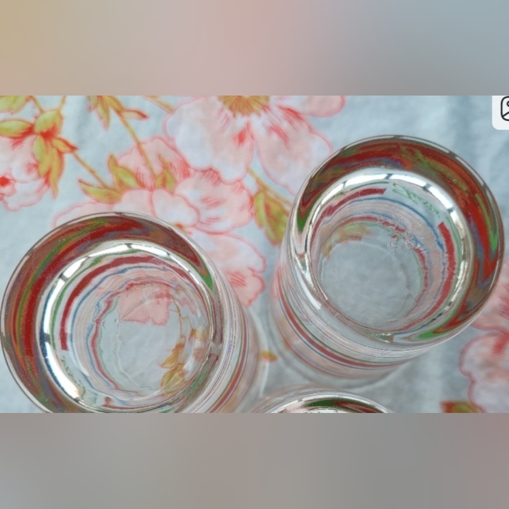Fiesta Striped Mambo Juice Glasses, lot of TWO (2) - Picture 4 of 4